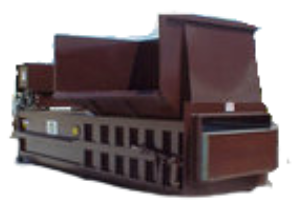 A stationary waste compactor unit